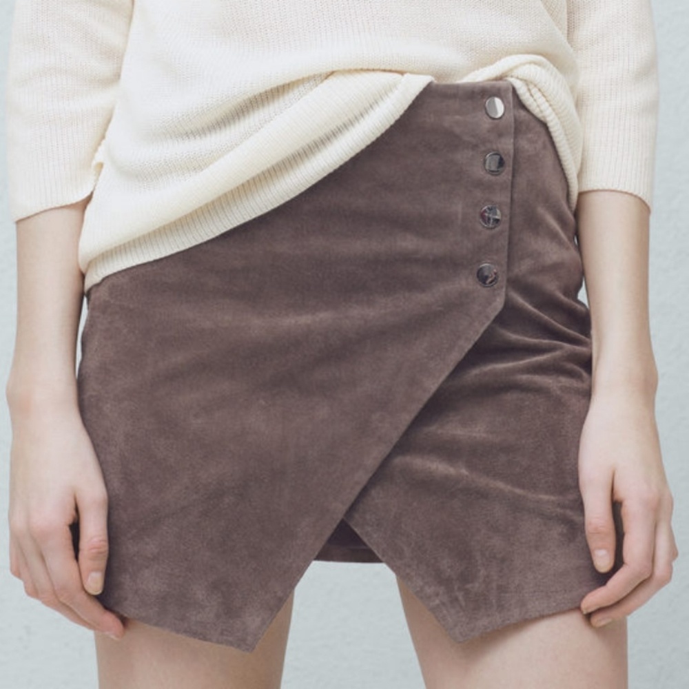 Mango leather skirt